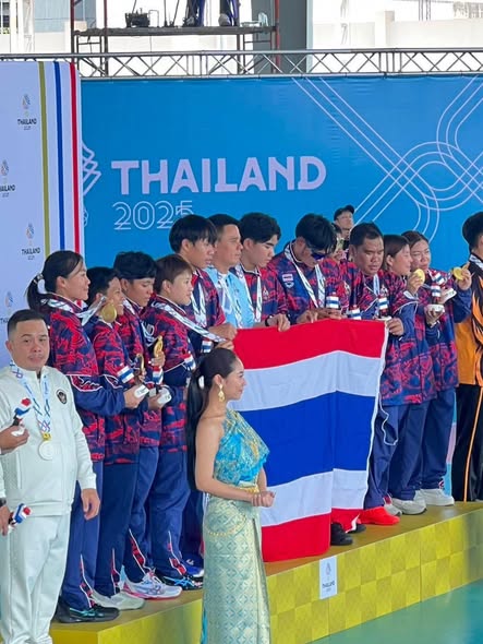 🏆🏆🏆เทศบาลตำบลคลองใหญ่ขอแสดงความยินดีกับ นางสาวนันท์นภัส  วัตตพรหม หรือน้องผักบุ้ง ที่สามารถคว้าเหรียญทอง  ซีเกมส์ กีฬา Baseball5 เมื่อวันที่ 14 ธันวาคม 2568 🏅🏅🏅